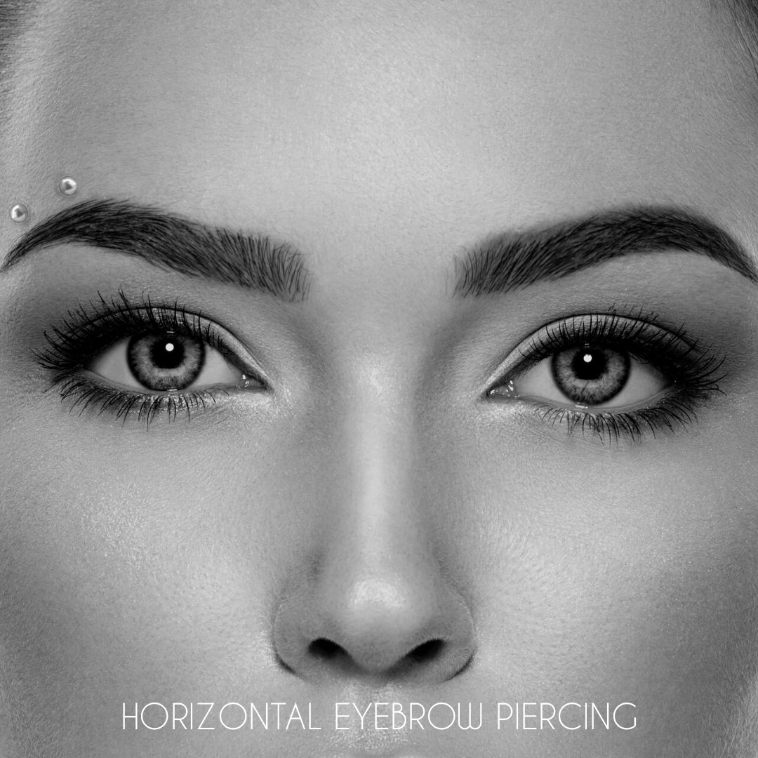 Horizontal eyebrow piercing deals