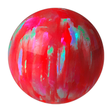 Load image into Gallery viewer, Red opal threaded ball