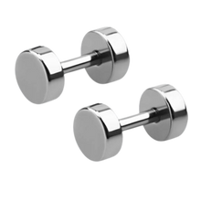 Load image into Gallery viewer, Pair of steel fake plugs with 6mm discs