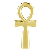 Load image into Gallery viewer, 18k gold PVD nickel-free cobalt-chrome ankh charm