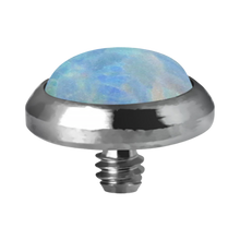 Load image into Gallery viewer, Titanium light green opal dermal attachment
