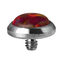 Load image into Gallery viewer, Titanium red opal dermal attachment