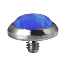 Load image into Gallery viewer, Titanium sapphire blue opal dermal attachment