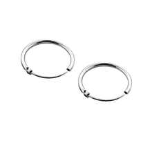 Load image into Gallery viewer, 925 sterling silver sleeper earrings 12mm diameter
