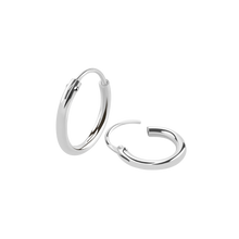 Load image into Gallery viewer, 925 sterling silver sleeper earrings 10mm diameter