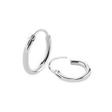 Load image into Gallery viewer, 925 sterling silver sleeper earrings 12mm diameter