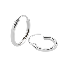 Load image into Gallery viewer, 925 sterling silver sleeper earrings 14mm diameter