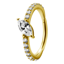 Load image into Gallery viewer, Multi-Stone Hinged Ring with Single Marquise