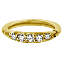Load image into Gallery viewer, Five Stone Hinged Ring