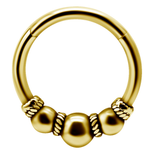 Load image into Gallery viewer, Tri-Ball Hinged Ring