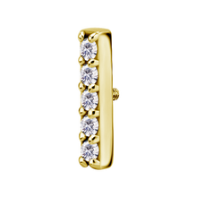 Load image into Gallery viewer, Pave Five Stone Bar Attachment
