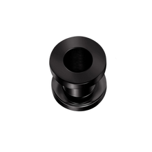 Load image into Gallery viewer, Black steel threaded tunnel for stretched earlobes