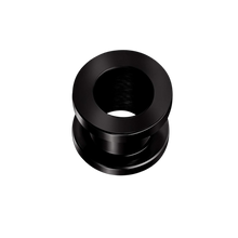Load image into Gallery viewer, Black steel threaded tunnel for stretched earlobes