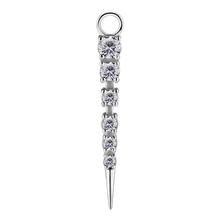 Load image into Gallery viewer, Nickel-free cobalt-chrome charm paved with white premium zirconia stones