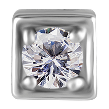 Load image into Gallery viewer, Cobalt chrome nickel free Square internally threaded attachment with white premium zirconia