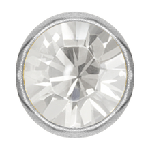 Load image into Gallery viewer, Surgical Steel 316L captive disc featuring a clear premium crystal stone. Made for ball closure rings