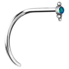 Load image into Gallery viewer, Long Ornate Opal Curved Nose Stud