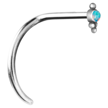 Load image into Gallery viewer, Long Ornate Opal Curved Nose Stud