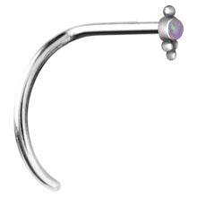 Load image into Gallery viewer, Long Ornate Opal Curved Nose Stud