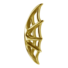 Load image into Gallery viewer, 18k gold PVD nickle free cobalt chrome internally threaded spider web attachment for the left ear