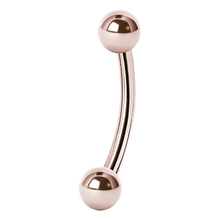 Load image into Gallery viewer, A curved micro barbell with a ball on each end