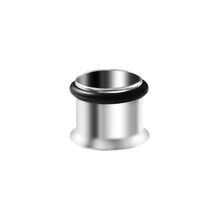 Load image into Gallery viewer, Steel tunnel with a single flare and o-ring rubber on the back. 10mm