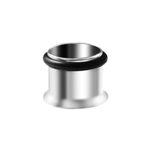 Load image into Gallery viewer, Steel tunnel with a single flare and o-ring rubber on the back. 12mm