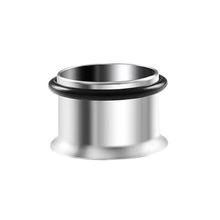 Load image into Gallery viewer, Steel tunnel with a single flare and o-ring rubber on the back. 18mm