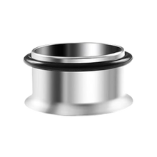 Load image into Gallery viewer, Steel tunnel with a single flare and o-ring rubber on the back. 25mm