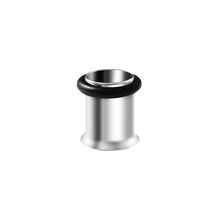 Load image into Gallery viewer, Steel tunnel with a single flare and o-ring rubber on the back. 8mm