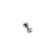 Load image into Gallery viewer, Steel flesh tunnel with a threaded end 1.2mm