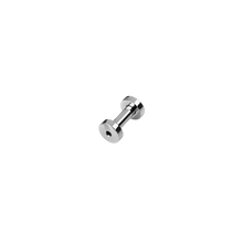 Load image into Gallery viewer, Steel flesh tunnel with a threaded end 1.6mm