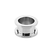 Load image into Gallery viewer, Steel flesh tunnel with a threaded end 18mm