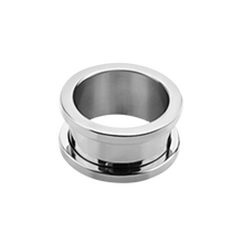 Load image into Gallery viewer, Steel flesh tunnel with a threaded end 22mm