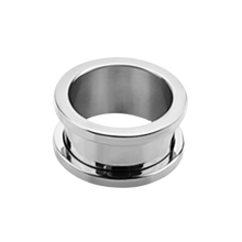 Load image into Gallery viewer, Steel flesh tunnel with a threaded end 25mm