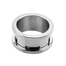 Load image into Gallery viewer, Steel flesh tunnel with a threaded end 28mm