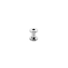 Load image into Gallery viewer, Steel flesh tunnel with a threaded end 3mm