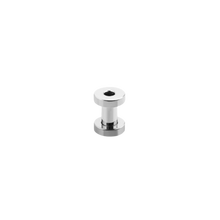 Load image into Gallery viewer, Steel flesh tunnel with a threaded end 4mm