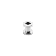 Load image into Gallery viewer, Steel flesh tunnel with a threaded end 6mm
