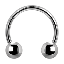 Load image into Gallery viewer, Steel horse-shoe shaped barbell for various piercings