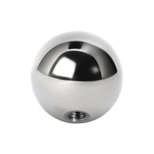 Load image into Gallery viewer, A plain surgical steel 316L externally threaded ball made to fit 1.2mm microbars or labrets. 2.5mm wide