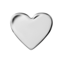 Load image into Gallery viewer, Flat heart internal attachment in plain titanium