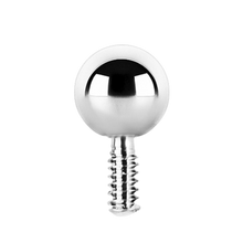 Load image into Gallery viewer, Titanium internally threaded ball attachment made for internally threaded posts with a 0.8mm fitting