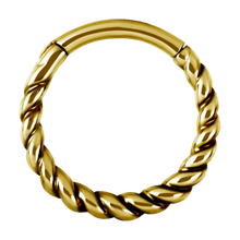 Load image into Gallery viewer, Detailed Rope Hinged Ring