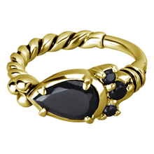 Load image into Gallery viewer, Teardrop Tribal Hinged Ring