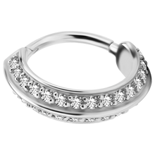 Load image into Gallery viewer, Slanted Double Row Hinged Ring