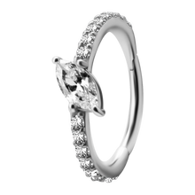 Load image into Gallery viewer, Multi-Stone Hinged Ring with Single Marquise