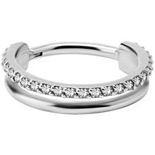 Load image into Gallery viewer, Double Band Eternity Hinged Ring