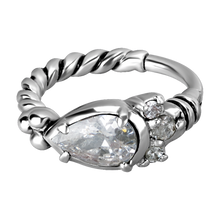 Load image into Gallery viewer, Teardrop Tribal Hinged Ring