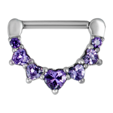 Load image into Gallery viewer, Jewelled Prong Set Nipple Clicker
